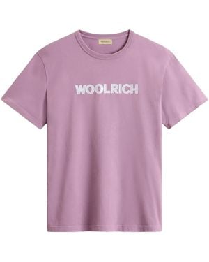 Woolrich Logo-Print T-Shirt - Purple