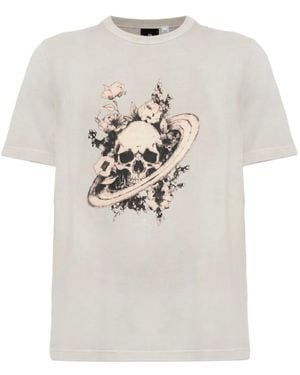 Paul Smith T-Shirt Mit Totenkopf-Print - Weiß