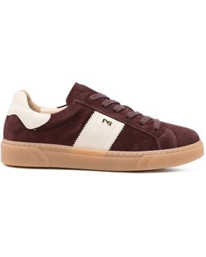 Nero Giardini Suede Contrast-Panel Sneakers - Brown