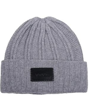 Max Mara Berretto Con Applicazione Logo - Grigio