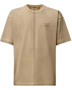 C.P. Company Central-Seam Cotton T-Shirt - Natural