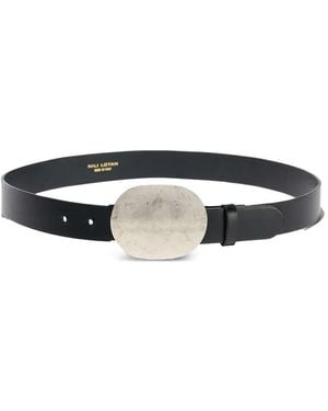 Nili Lotan Wayne Leather Belt - White