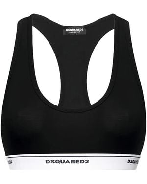 DSquared² Logo Band Bra - Black