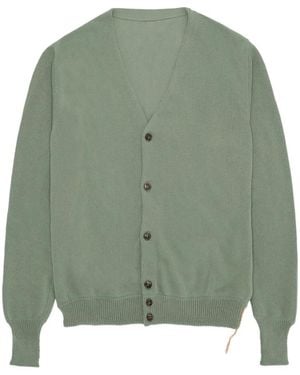 Fortela Buttoned Ribbed Cardigan - Green