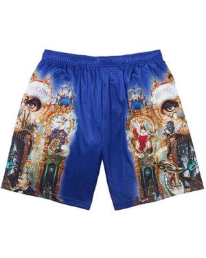 Supreme X Michael Jackson Shorts Sportivi Dangerous - Blu
