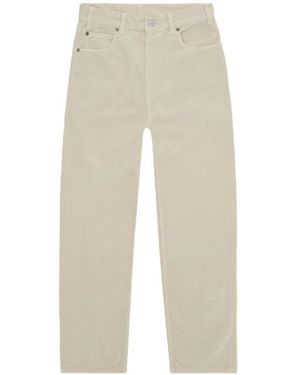 Fortela Corduroy Five-Pocket Pants - White