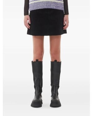 Ganni Corduroy Mini Skirt - Black