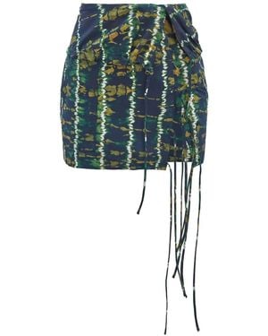 Altuzarra Hilaree Tie-Fastening Miniskirt - Blue