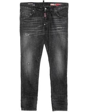 DSquared² Distressed Faded-Effect Jeans - Gray