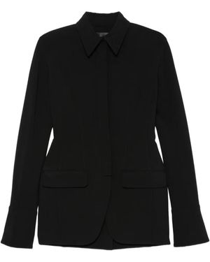 Mugler Klassische Hemdjacke - Schwarz