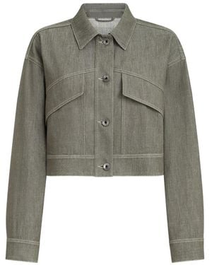Brunello Cucinelli Monili-Detail Buttoned Jacket - Green