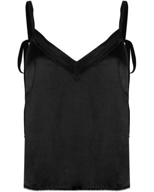 Raquel Allegra Haut Mino En Satin - Noir