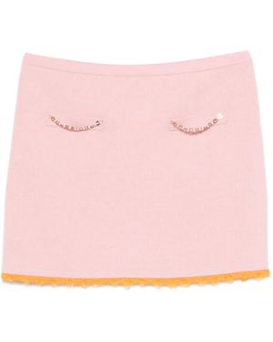 CASABLANCA Logo-Embellishment Mini Skirt - Pink