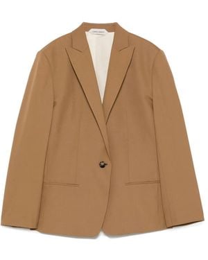 Alberta Ferretti シングルジャケット - ブラウン