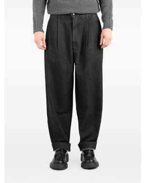 Societe Anonyme Jean En Coton À Design Plissé - Black