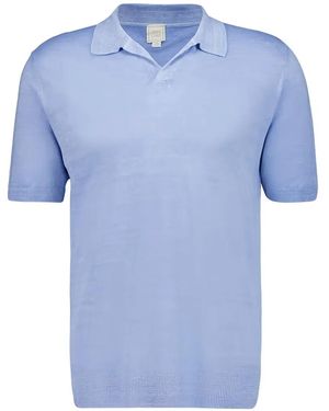 120% Lino T-Shirt aus Leinen - Blau