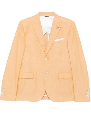 Daniele Alessandrini Blazer À Revers Cranté - Natural