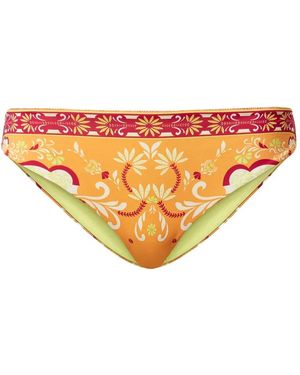 Twinset Bas De Bikini À Imprimé Foulard - Orange