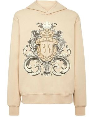 Billionaire Hoodie Met Wapenschildprint - Naturel