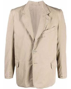 Maison Margiela Notched-Lapels Single-Breasted Blazer - Natural