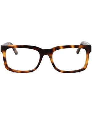 Gcds Occhiali Squadrati Con Placca Logo - Marrone
