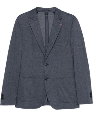 Liu Jo Checked Single-Breasted Blazer - Blue