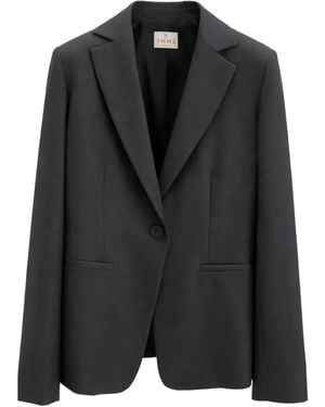 Marella Single-Breasted Notch-Lapel Blazer - Black