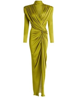 Balmain Long Silk Chiffon Dress - Green