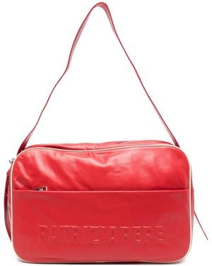 Patrizia Pepe Logo-Embossed Cross Body Bag - Red