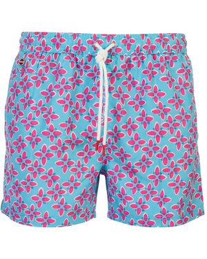 Kiton Badeshorts Mit Geometrischem Print - Blau