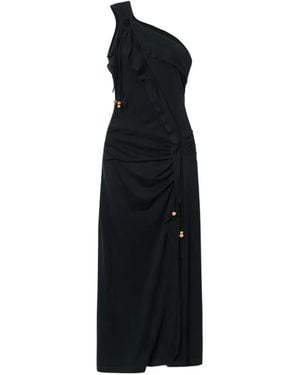 Isabel Marant Juliane Ruffled One-Shoulder Midi Dress - Black