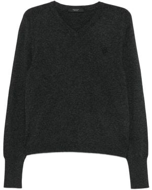 Gucci Pull À Logo Brodé - Black