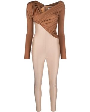 V:PM ATELIER Luna Ruched Jumpsuit - Natural