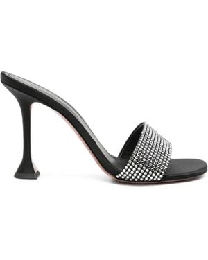 AMINA MUADDI Andreea Crystal-Embellished Sandals - Black