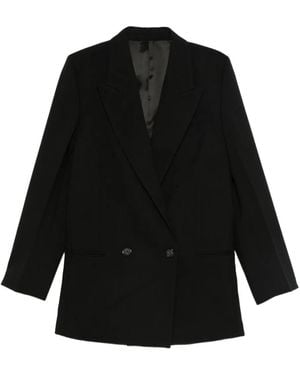 TOTEME Double-Breasted Shield Blazer - Black