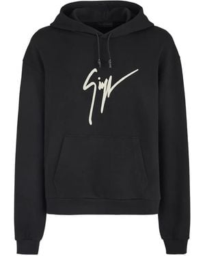 Giuseppe Zanotti Lr-69 Signature Print Hoodie - Black