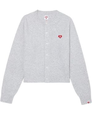 AAPE BY A BATHING AP Heart-Patch Cardigan - White