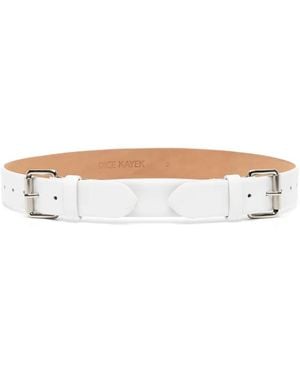 Dice Kayek Leather Belt - White