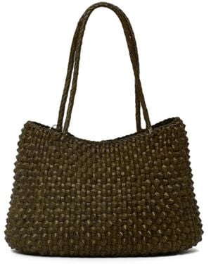 Dragon Diffusion S. Croce Cactus Woven Leather Tote Bag - Brown