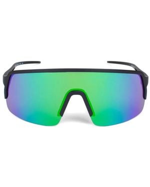 Out Of Piuma Geometric-Frame Sunglasses - Green