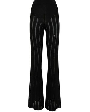 Laneus Knitted Flared Pants - Black