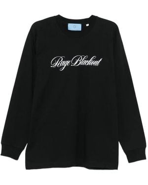 11 11 L.U.C.K. Logo-Print Long-Sleeve Sweatshirt - Black