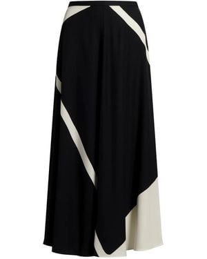 Alberta Ferretti Panelled Midi Skirt - Black