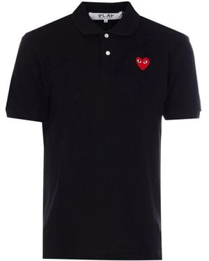 COMME DES GARÇONS PLAY Polo de algodón - Negro