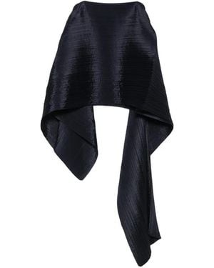 Pleats Please Issey Miyake Pleated Poncho - Black