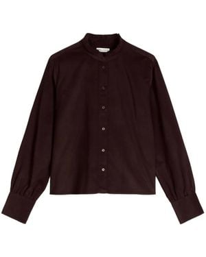 Marc O' Polo Ruffle-Collar Long-Sleeve Blouse - Red
