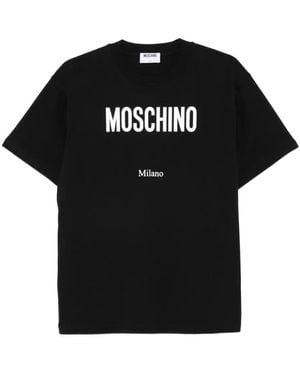 Moschino Logo Cotton T-Shirt - Black