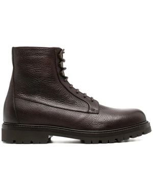 Brunello Cucinelli Leather Biker Boots - Brown