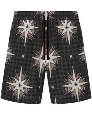 Amiri Starburst Print Shorts - Black