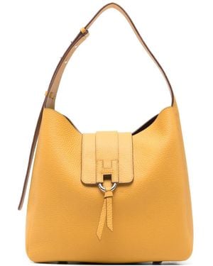 Hogan リングディテール レザーハンドバッグ - イエロー